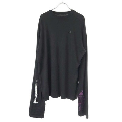 RAF SIMONS 21AW Oversized Long Sleeve Cut Saw 19001-0099 Black XS Used MESC-0