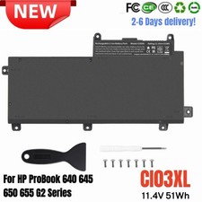   LOT CI03 CI03XL Battery For HP ProBook 640 645 650 655 G2 Series HSTNN-UB6Q
