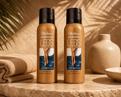 Sally Hansen Airbrush Legs Spray On Leg Makeup   Medium Glow   4.4 oz (2 Bottles