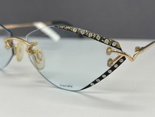 Art in Vision Brille Damen Eckig  gold strass  Randlos  germany NP:726€