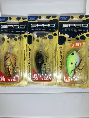 SPRO Crankbait Lures 2 RKCrawler 1 Fat Papa- Lot of 3 New In Packaging