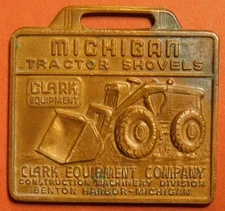 Michigan Tractor Shovels Clark Equipment Boston 34 MA Watch Fob Shl1A4-23