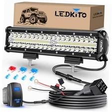 12 inch LED Light Bar Kit with 5 Pin Rocker Switch 12In LED Light Bar Kit