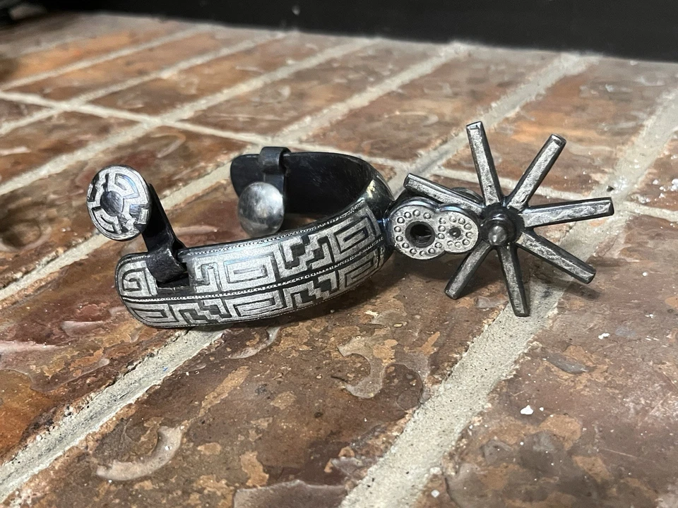 大号古董未使用墨西哥 Charro 马刺 — 第 2/4 张图片