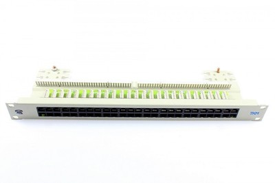 TKM Patchfeld Patchpanel 50 Ports 19 Zoll Cat3 ISDN