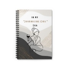 "Journaling Girl" Illustration Spiral Notebook  Ruled Journal