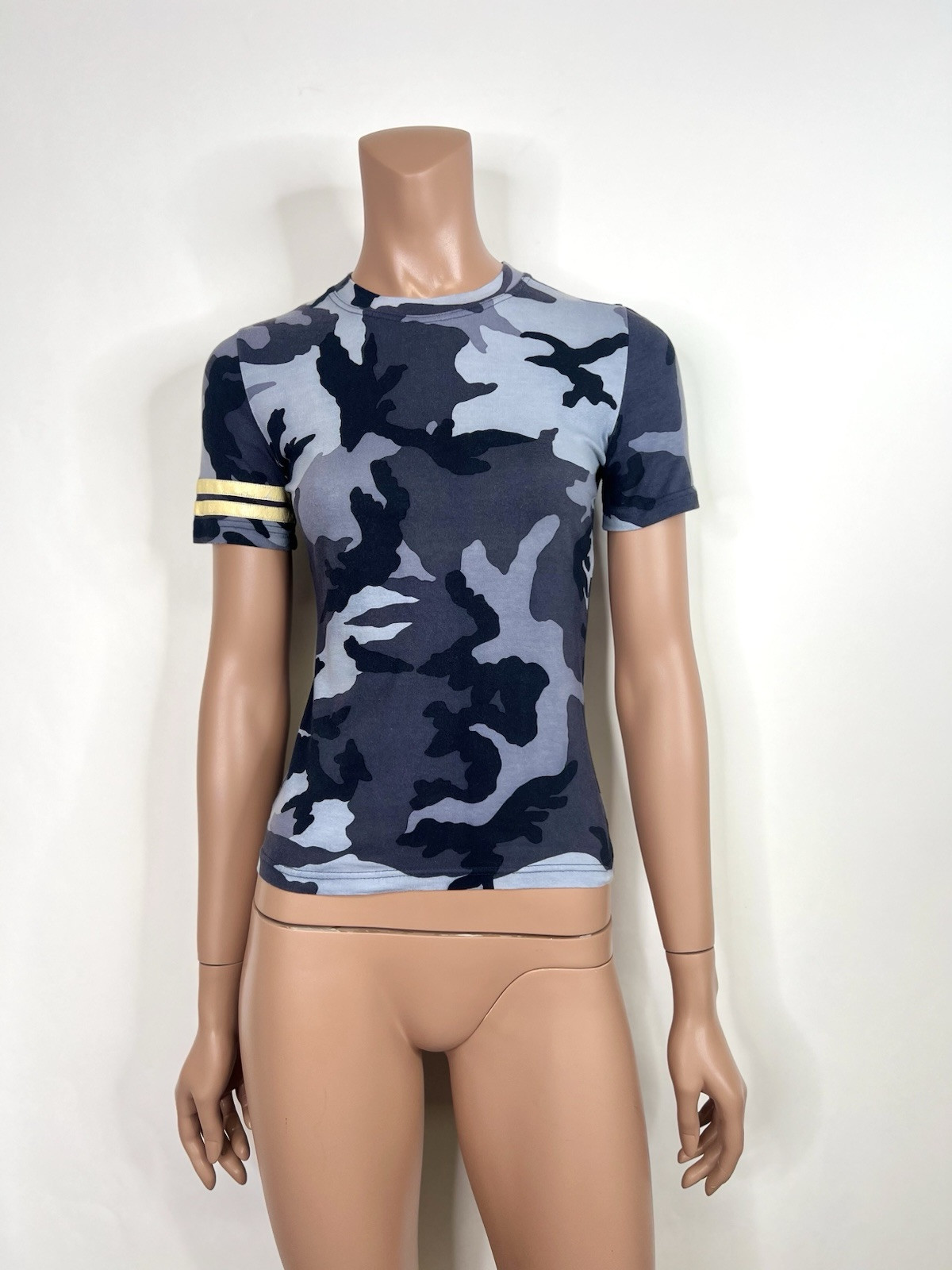 Vtg Christian Dior by John Galliano Gray Camouflauge Top FR38 US6