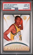 2007 SP AUTHENTIC PROFILES #AP-13 KEVIN DURANT ROOKIE RC PSA 10