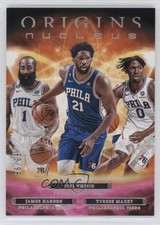 2022 Panini Origins Nucleus Pink 83/99 Tyrese Maxey Joel Embiid James Harden b8h