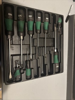 SK Hand Tools  9pc Combination Screwdriver Phillips/flathead Slotted Set