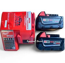 New Milwaukee 48-59-1850P M18 18-Volt Lithium-Ion Starter Kit 5.0 Ah Batteries