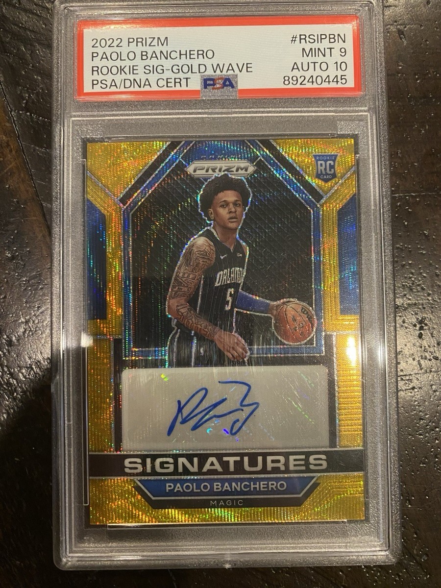 その他 NBA PRIZM PAOLO BANCHERO ROOKIE PSA 10 2022-23 Panini Prizm Paolo Banchero Gold Wave Auto /10 PSA 9 | eBay