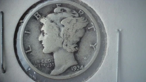 1934 10C Mercury Dime vf