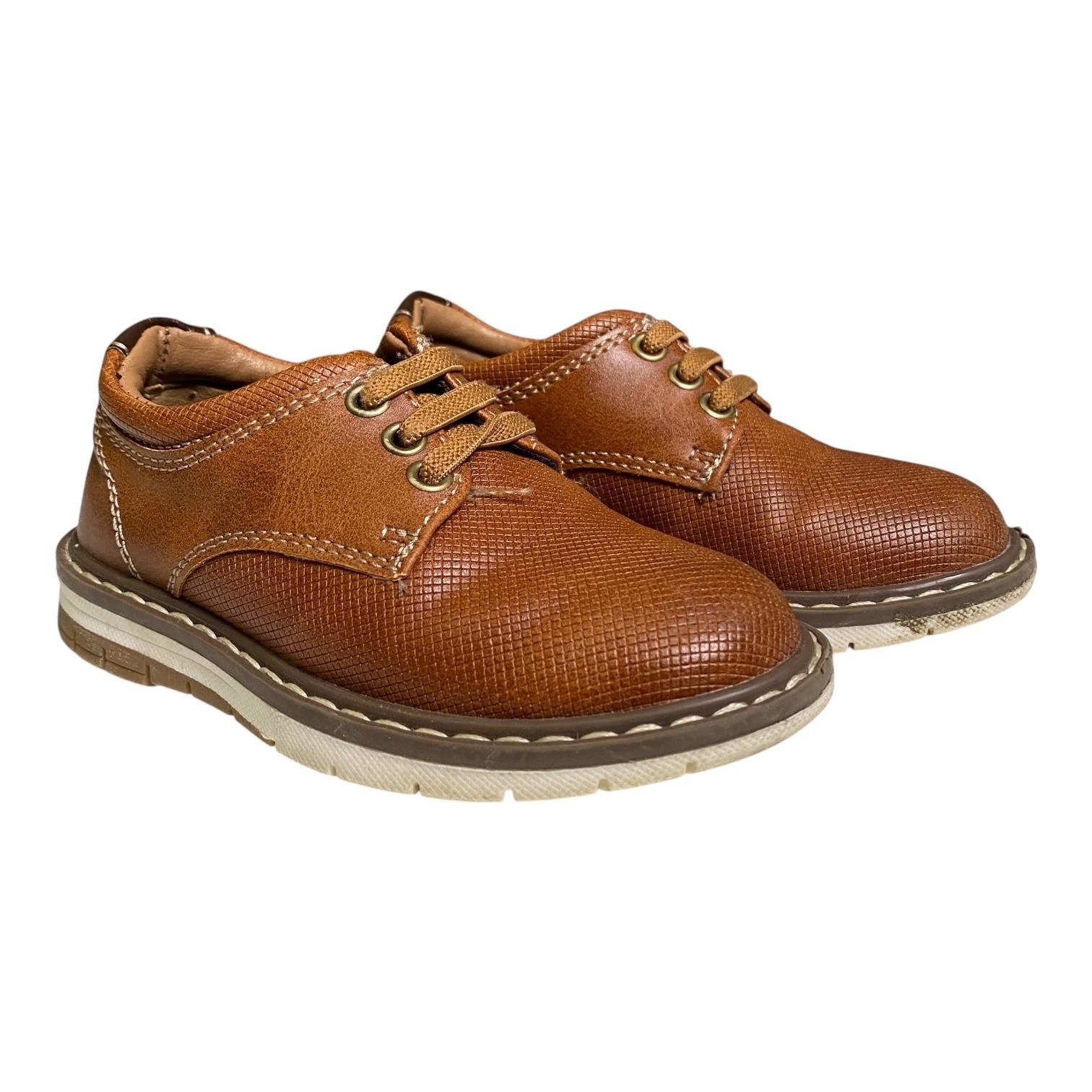 SAOLA Scarpe eleganti Oxford Ashford Hayes da ragazzo marroni taglia 5 M testurizzate formali SU