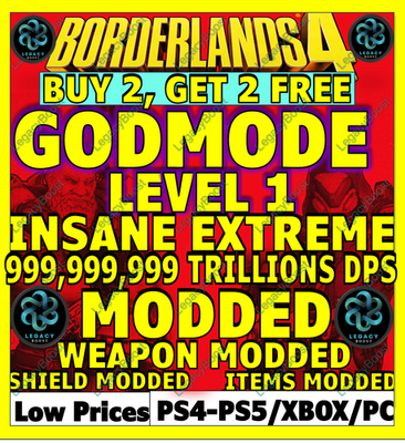 #ad 🔥BORDERLANDS 4✨WEAPONS MODDED LEVEL 1 ONE GEAR MODDED ✴️ GODMODE ✅PC PS XBOX✨ $3.00