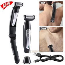 Long Handle Electric Back Shaver For Men Body Hair Removal Razor USB Recharge US