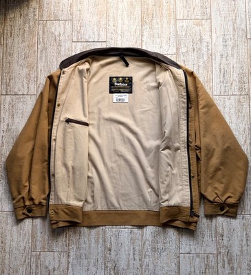 Vintage BARBOUR A762 Molskin Blouson Jacket - Tan/Sand - Mens XL