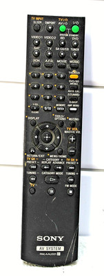 Original Sony AV System RM-AAU021 Remote Control Tested, Working, and Guaranteed