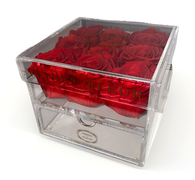 Venus ET Fleur Le Clair Neuf Eternity Red Roses (9) Box