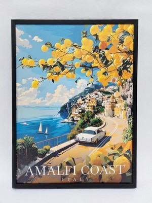 Metal Framed Canvas Wall Decoration Flowers Car Italy Aesthetic Wall Decor 12x16
