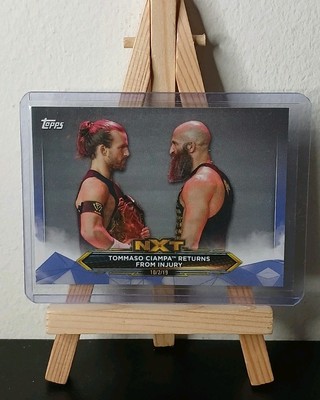 2020 Tommaso Ciampa Returns from Verletzung Topps NXT WWE Blue Parallel /50