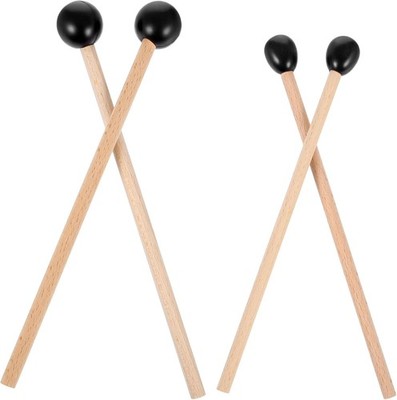4er Set Gummi Mallets für Xylophon, Marimba & Glockenspiel, 21 cm