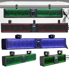 KEMIMOTO 16 26 33 39IN Universal RGB ATV UTV Sound Bar Speaker Marine Soundbar