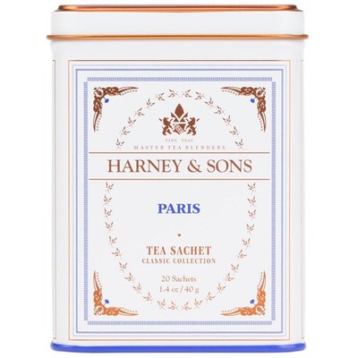 Paris Flavored Black Tea   20 Sachets Fruity Vanilla & Caramel Blend W/ Hint of