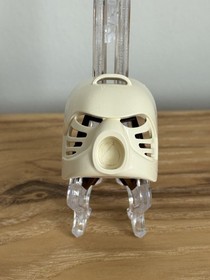 LEGO Bionicle White Hau Kanohi Mask of Shielding Part 8525 32505 + Brown Head