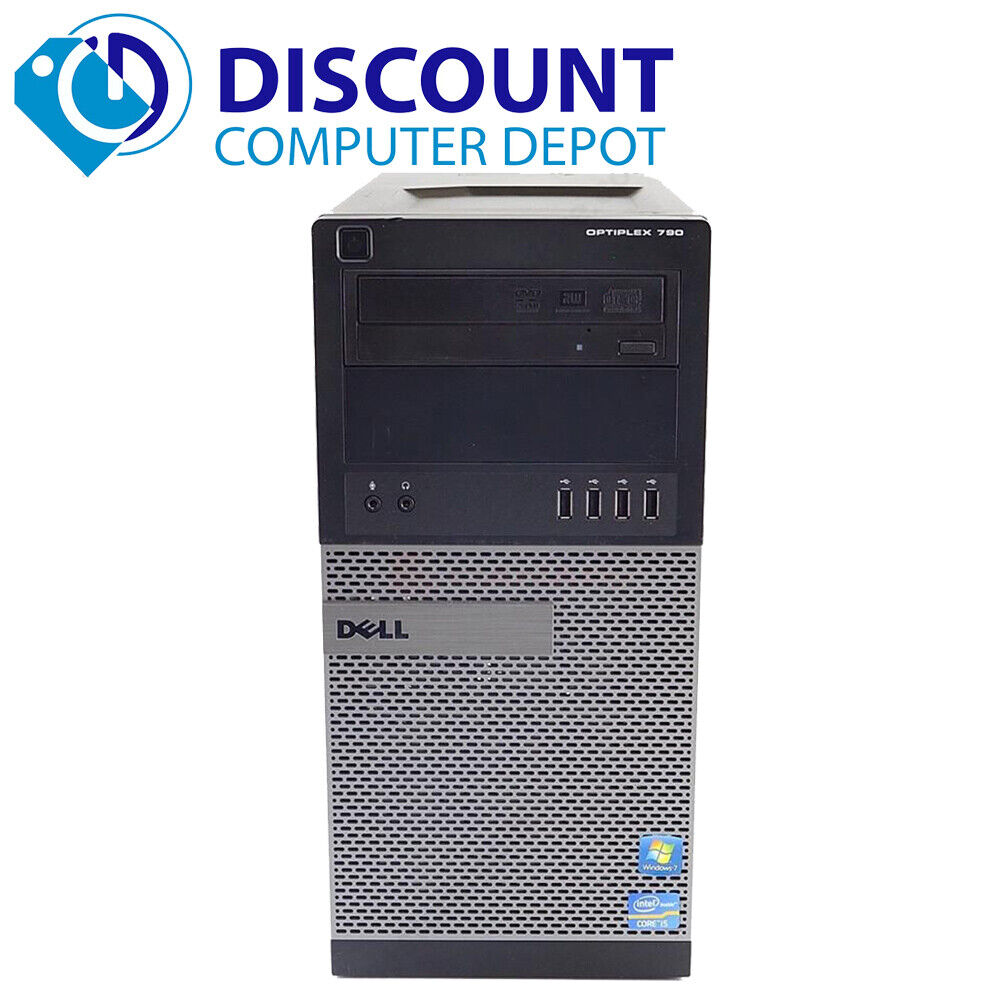 Dell Desktop Computer PC Tower Core i5 16GB 2TB HD/SSD 22 LCD