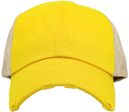 Vintage Distressed Mesh Back Dad Hat Baseball Cap Unconstructed - Imagen 112 de 115