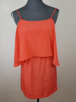 Neues Ausgefallenes MNG Collection Träger Kleid Gr XS Aprikot NEU