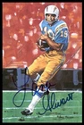Lance Alworth Signed Autographed Goal Line Art Card GLAC Postcard JSA COA
