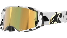 Alpinestars Supertech MX ATV MTB Off Road Race Goggles White/Gold - Mirror Gold