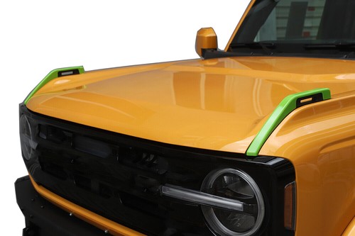 2pcs Light Green Engine Hood Hinge Cover Trim For Ford Bronco 2021+ Accessories - Imagen 6 de 9