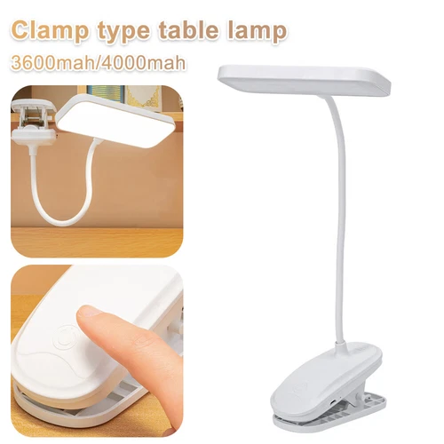 LED Reading Book Light w/Clip Flexible USB Rechargeable Bed Travel Desk Laptop - Picture 18 of 19