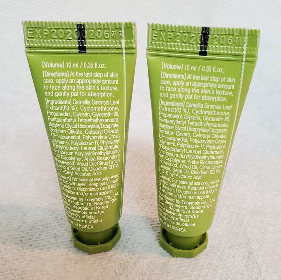 2 Tony Moly The Chok Chok Green Tea Watery Cream .35 oz 10 ml Sealed Sample Size - Image 2 of 4
