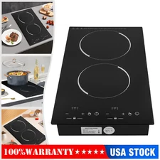 4000W Portable Induction Cooktop Countertop Dual Cooker Burner Stove Hot Plate