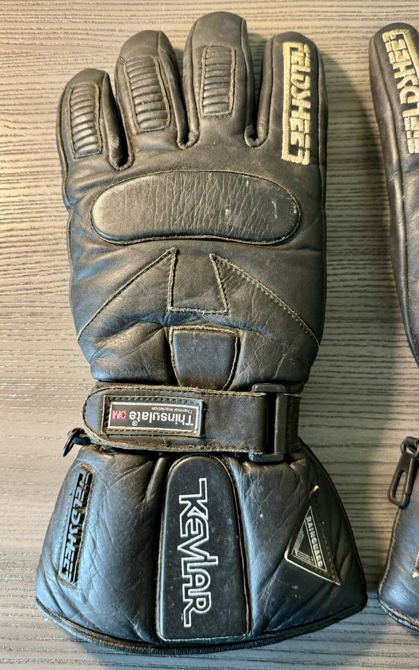 Fieldsheer Motorcycle Gloves Mens Medium Black Made w/ Kevlar eBay