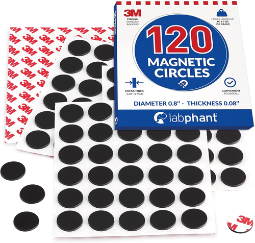 Magnetic Dots 120Pcs - round Magnets with Adhesive Backing, Circle Size