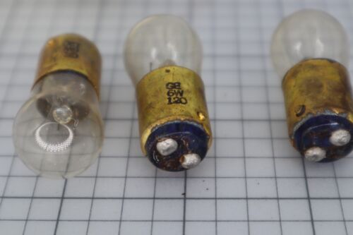 *New in Box of 12* GE 12-6S6DC Clear Indicator Lamps 6 Watt 120 Volts - Picture 3 of 3