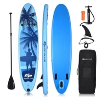 Go plus 10’ Inflatable Stand Up Paddle Board 6.5’ Thick Sup