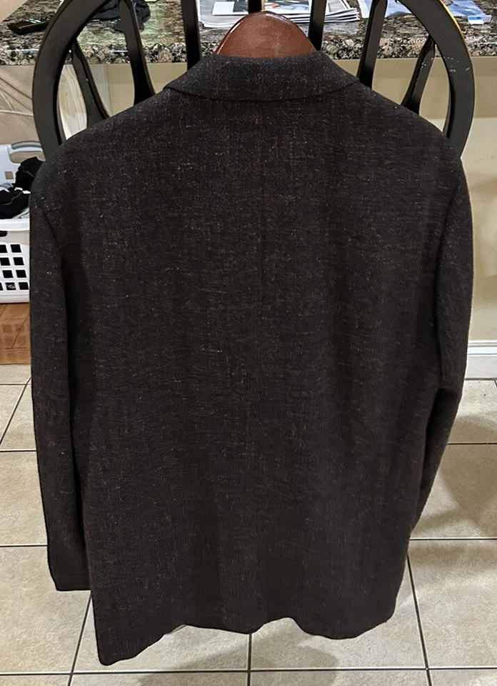 Blazer HUGO BOSS SIRRAH lã seda tweed jaqueta patch bolso EUA 40R - Imagem 4 de 4