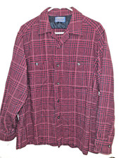 Pendleton Shirt Mens Large Plaid 100 Virgin Wool Cabincore Button MINT