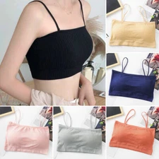 Stretch Cami Vest Strap Bra Women Vest Padded Crop Ladies Cami Tank