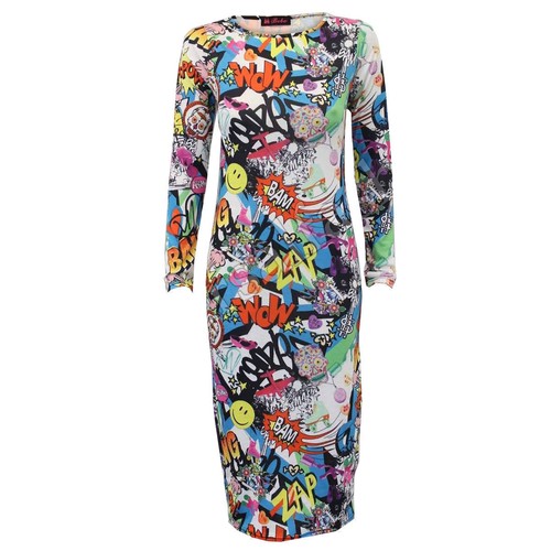 LADIES WOMENS LONG SLEEVE STRETCH BODYCON PLAIN JERSEY MIDI MAXI DRESS PLUS SIZE - Picture 23 of 23