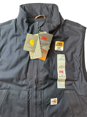 New Carhartt Mens FLAME-RESISTANT QUICK DUCK VEST Flame Resistant