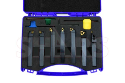 SHARS TOOL Shars 7PCS 1/2" Indexable Turning Threading Lathe Tool + Insert New S]