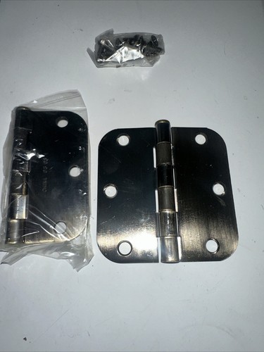 Heavy Duty steel Door Hinge 3-1/2" x 5/8" Radius Hinges door hinge steel x2 - Picture 2 of 6