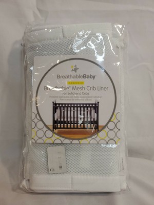 crib bumper for solid end cribs